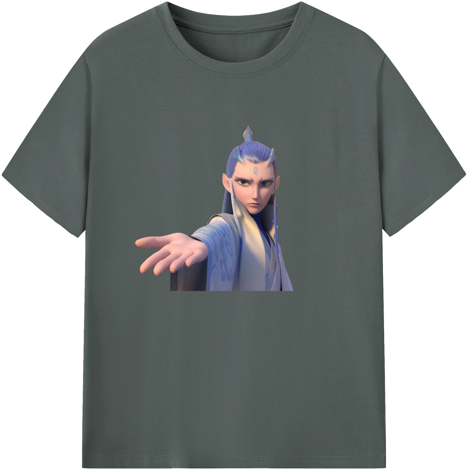 （画像用） Ne Zha 2 ナタ 魔童の大暴れ 綿100％ メンズ半袖Tシャツ｜肌触りやわらか＆通気性